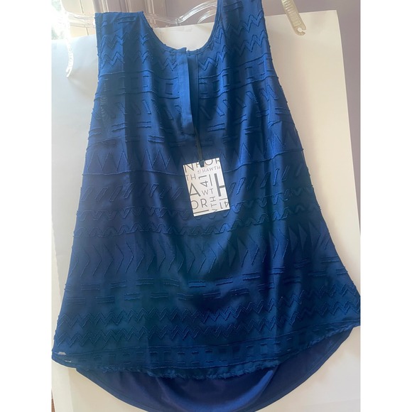 41 Hawthorn Tops - 41 Hawthorn Ezide Textured Mixed Material Top XL Navy Sleeveless NWT Stitch Fix